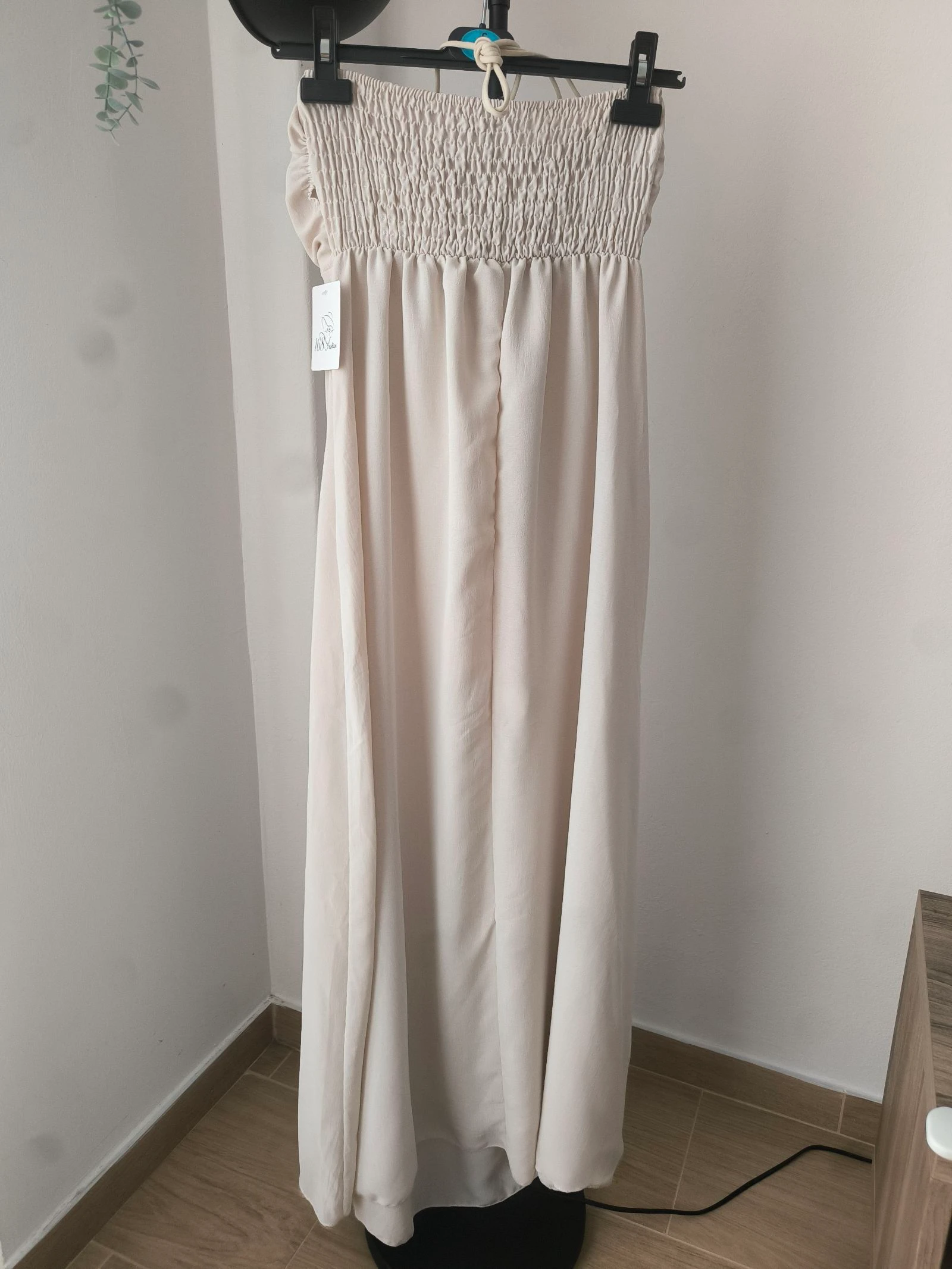Creme lange jurk – photo 4